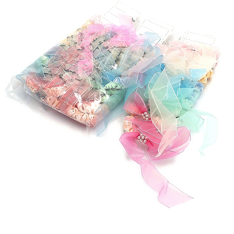 A3331 Ribbon pearl bow hair band Hair Rope Hair band Hair Tie Hair band Rubber Band Japanese and Korean accessories 2-yuan store wholesale details Picture