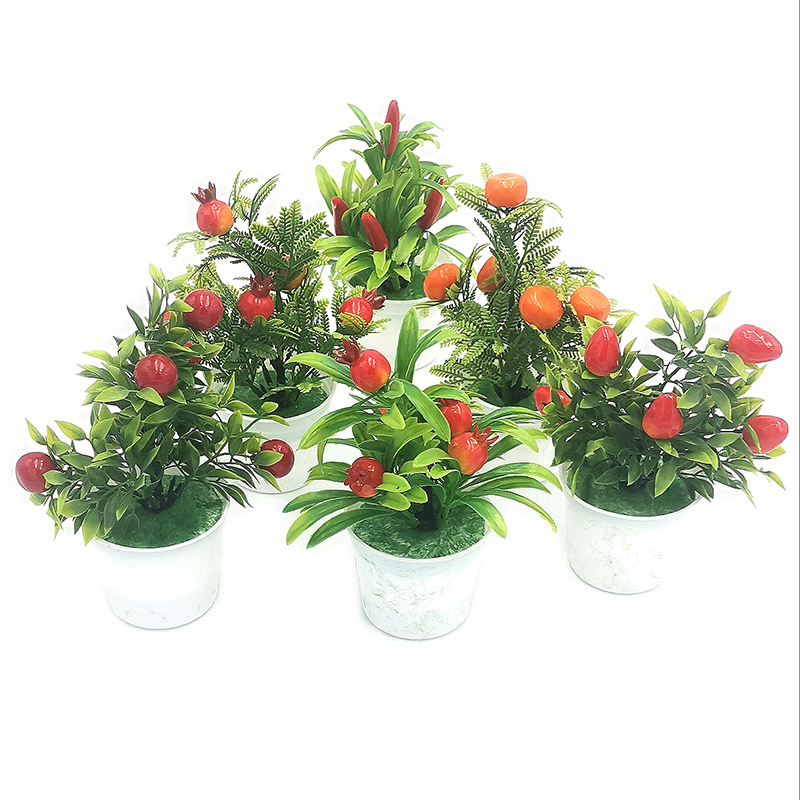 I1921 Fruit potted plant mini pulp pot simulation for home indoor balcony placement Specification image