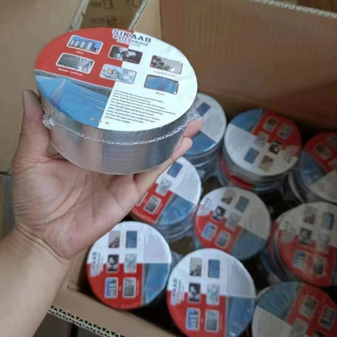 Roof butyl waterproof tape leak-fixing material roof cracks self-adhesive coil plugging Wang strong leak-proof waterproof paste