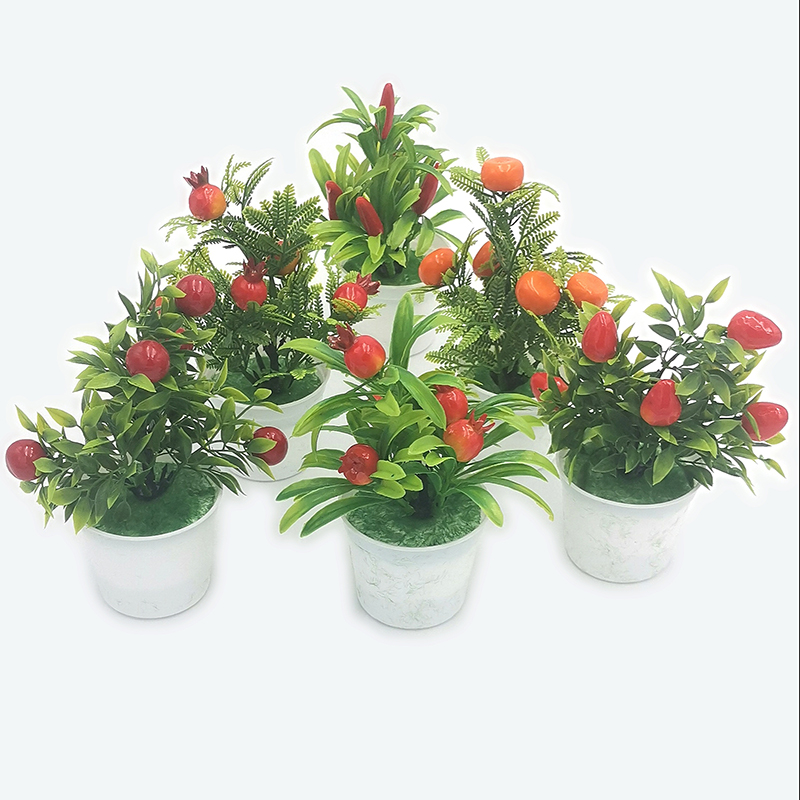 I1921 Fruit potted plant mini pulp pot simulation for home indoor balcony placement details Picture