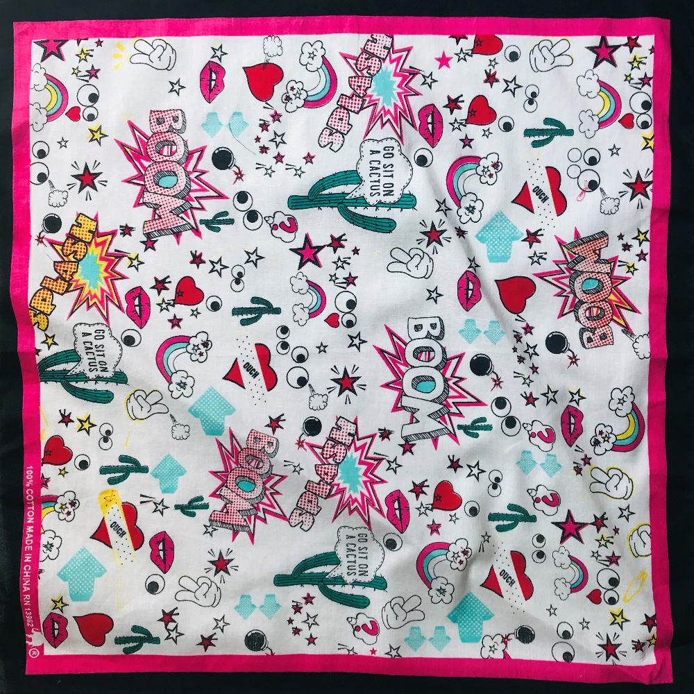 Cotton green square scarves, black floral head hip-hop headscarves, outdoor large handkerchiefs and handkerchiefs, sports sweat-absorbing wrapping scarves, foreign trade items details Picture