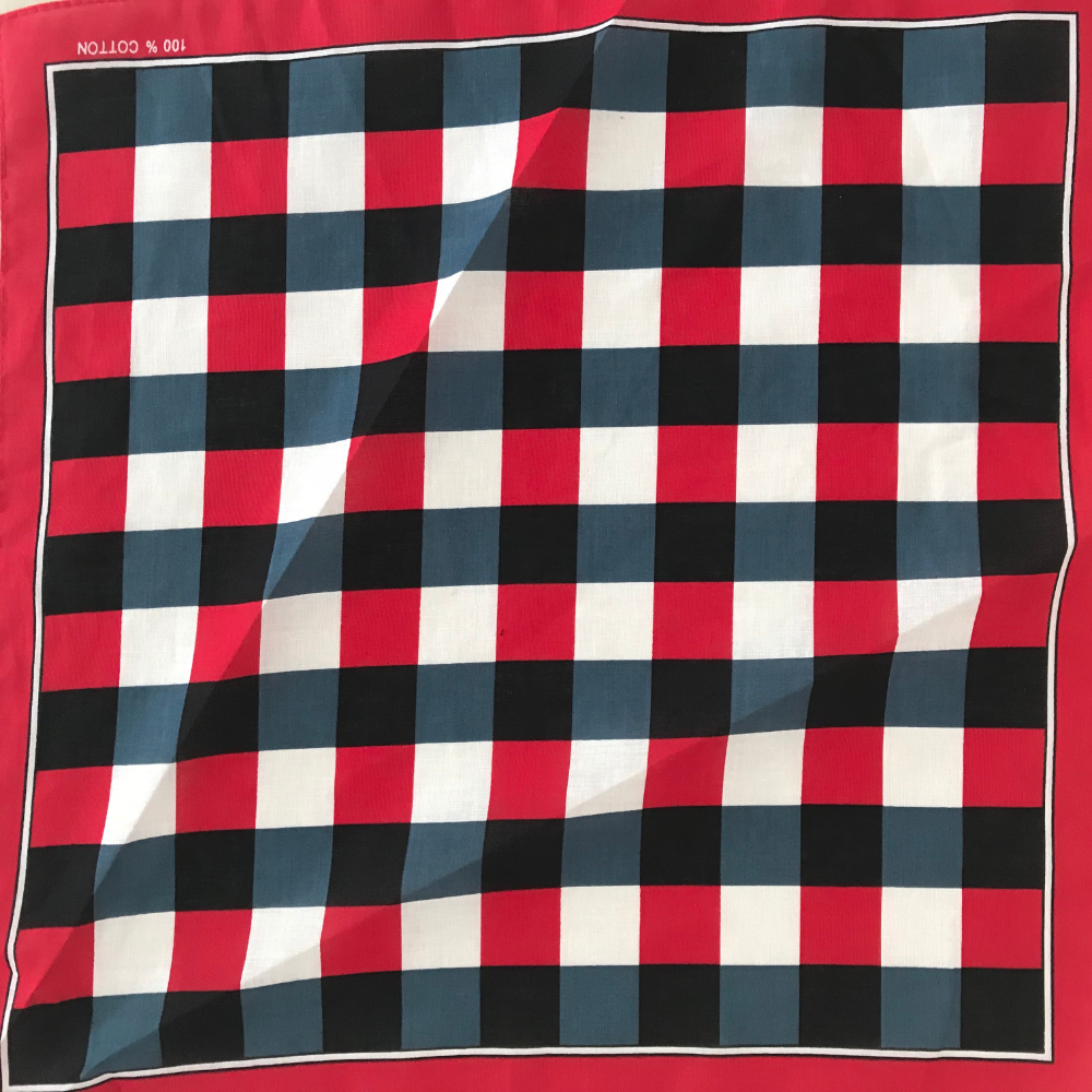 Square towels, street stall export cotton square towels, checkered head hip-hop headscarves, outdoor large handkerchiefs, handkerchiefs, sports sweat-absorbing wrapping towels export goods Item Picture