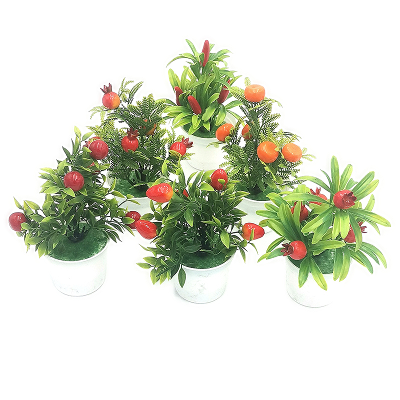 I1921 Fruit potted plant mini pulp pot simulation for home indoor balcony placement Application Scenario