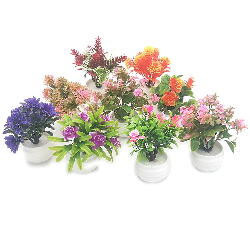 I1923 small flower potted plant, mini pulp pot simulation for indoor balcony placement in home details Picture