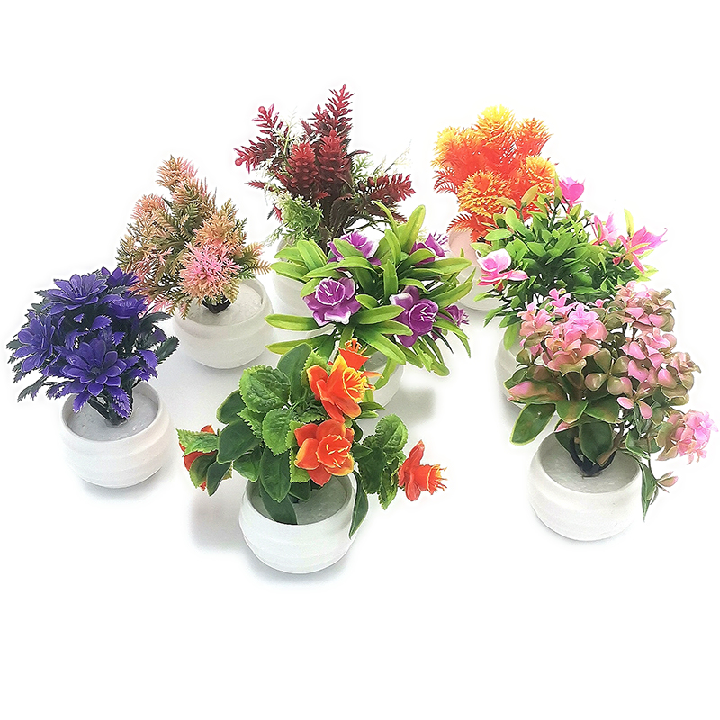 I1923 small flower potted plant, mini pulp pot simulation for indoor balcony placement in home Item Picture