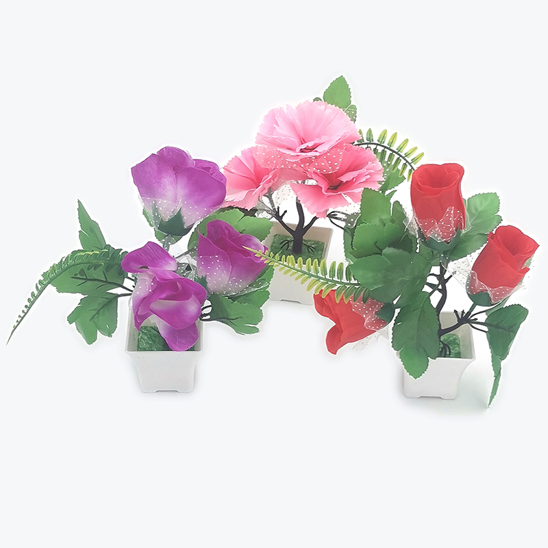 I1924 Mini pulp basin simulation for placing three potted flowers on the indoor balcony of a home Application Scenario