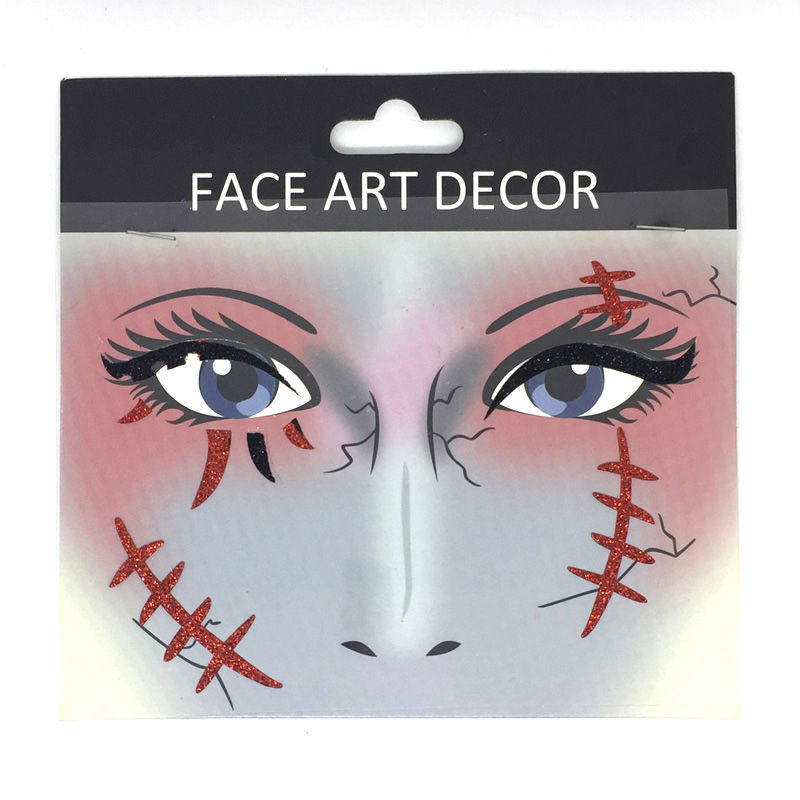 New glitter temporary sticker Cosplay Masquerade face sticker for Halloween details Picture