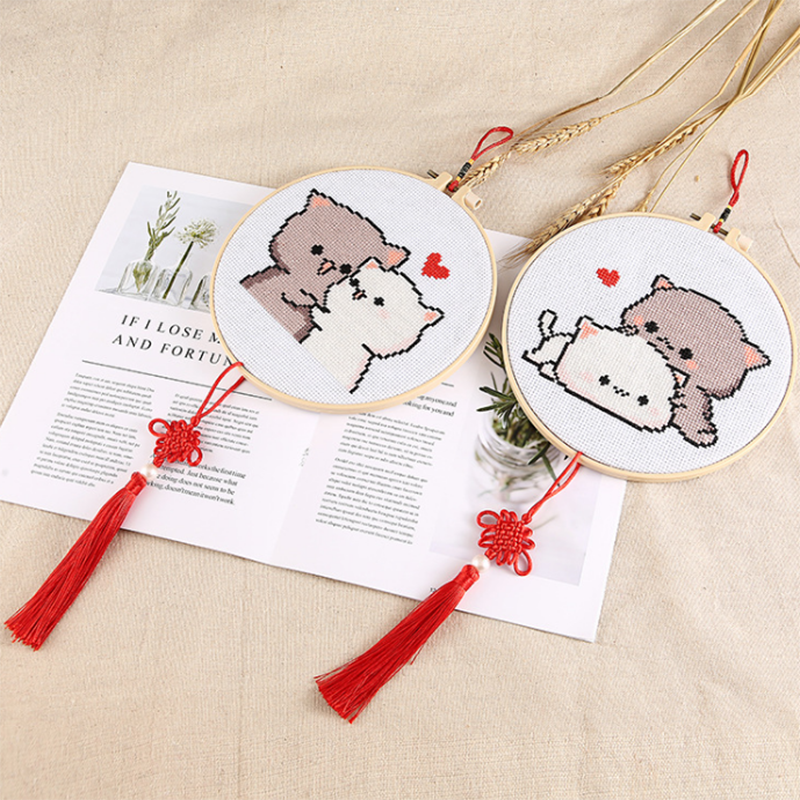 （浮力款）初学者单针绣小幅挂件卡通十字绣