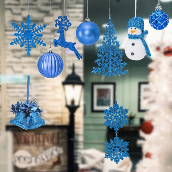Christmas Snowflake Deer Ball Pendant Decorative Wall With Children's Room Background Wall Window Christmas Stickers