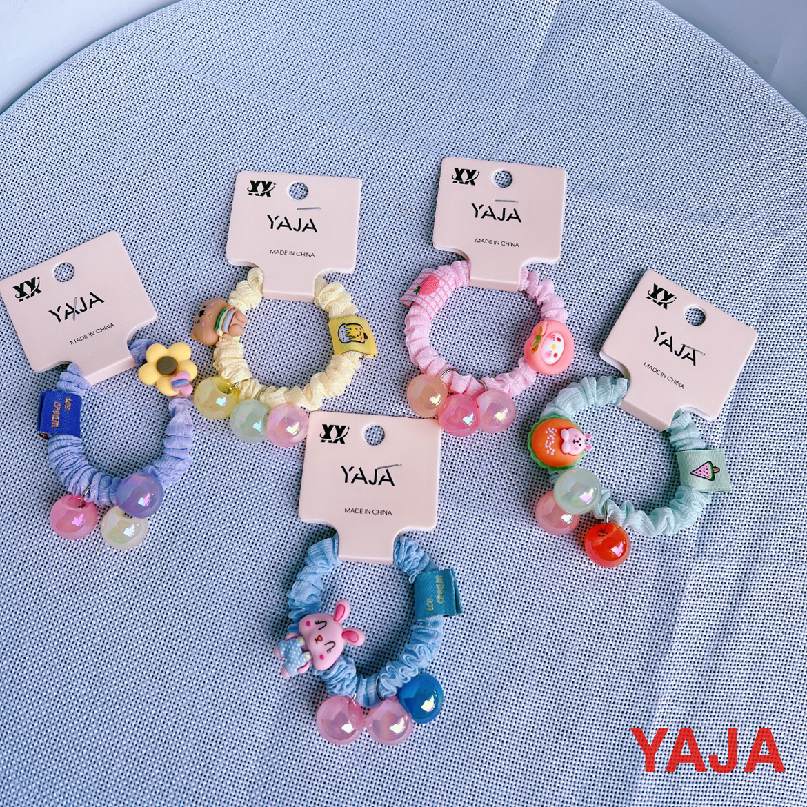 YAJA hair bands, ponytail hair ties, rubber bands, high-elasticity student hair ties, cute hair accessories for little girls, rubber band headwear Application Scenario