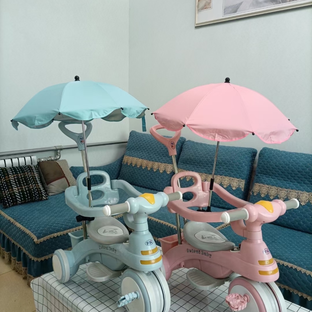 Buyun tricycle, baby stroller with music, sunshade, footrest, safety guardrail and basket frame Specification image