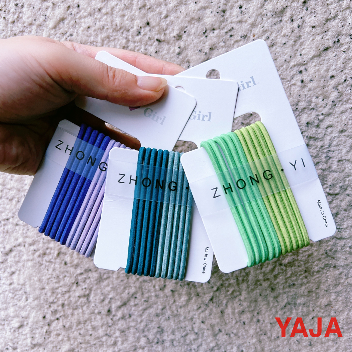 YAJA's simple headband, candy-colored hair band, 10-piece rubber band, girl's hair band, rainbow hair accessory, braid, high elasticity Item Picture