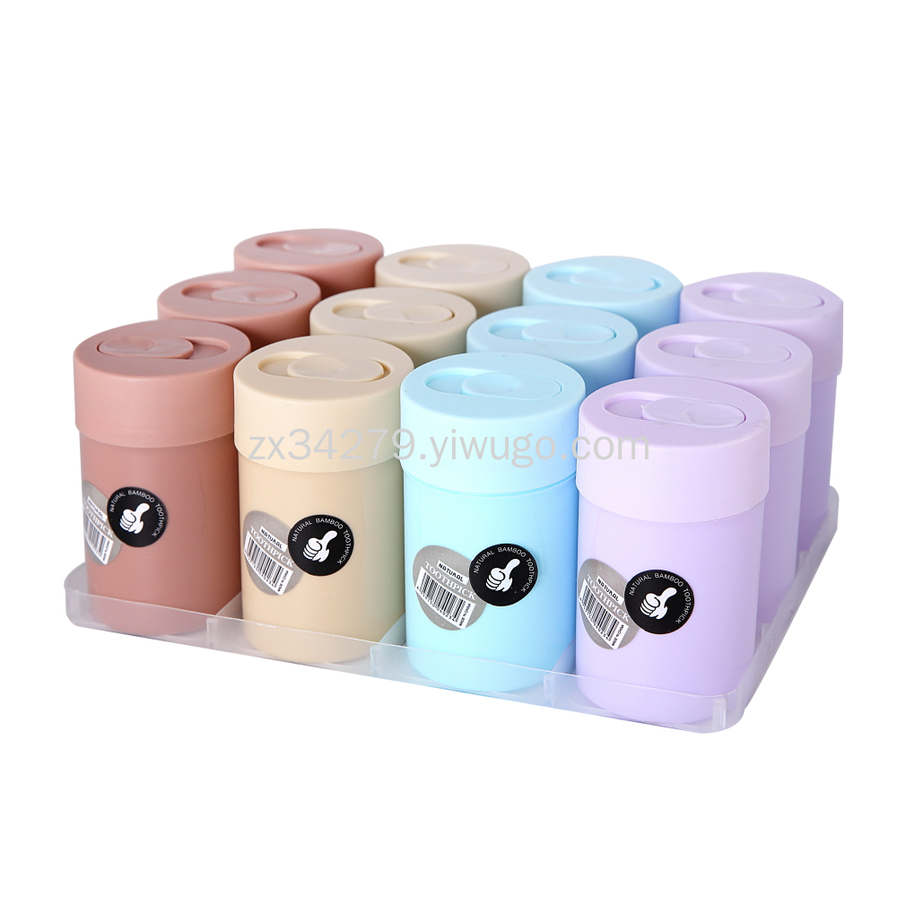Disposable toothpick manufacturers wholesale hotel household transparent cylinder travel portable disposable toothpick
