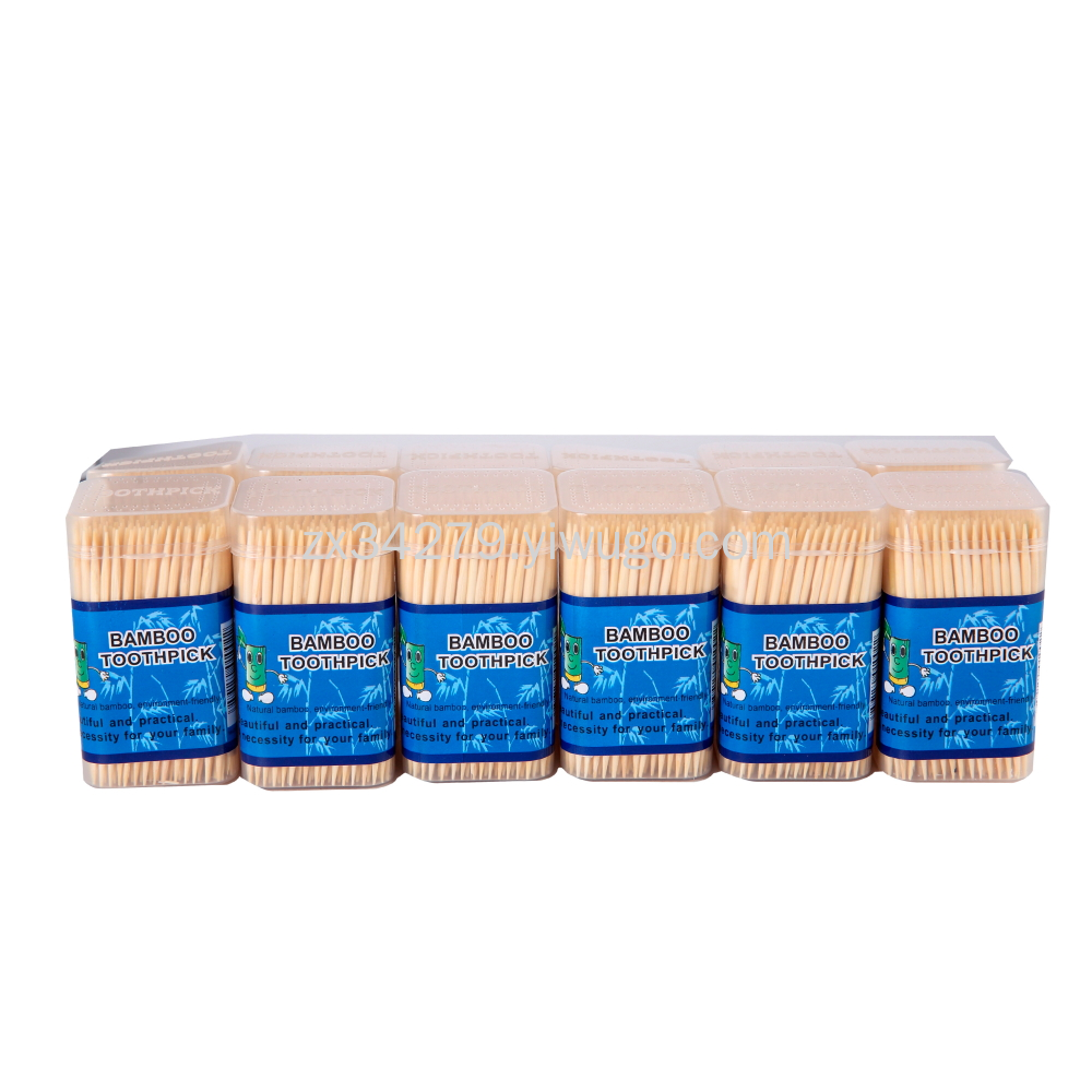 Square bottle blue label discount price disposable toothpick