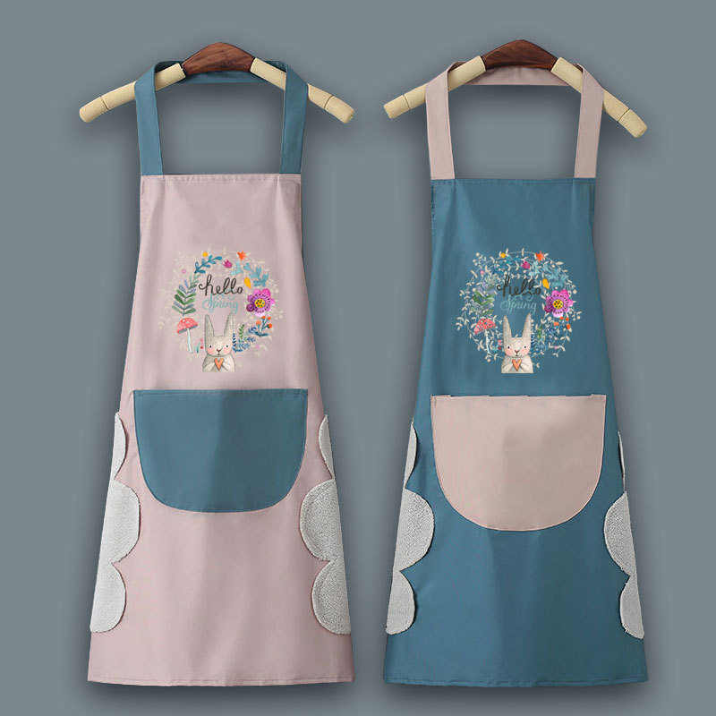 围裙女厨房防水防油夏季家用可擦手可爱时尚新款做饭工作女士套袖详情图1