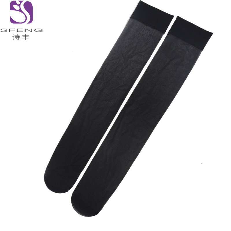 One-piece consignment of socks from the street stall: Sister Yan's thin black calf socks for women, freely cut Japanese-style JK socks, summer high-top long socks, long-top knee-high socks Item Picture