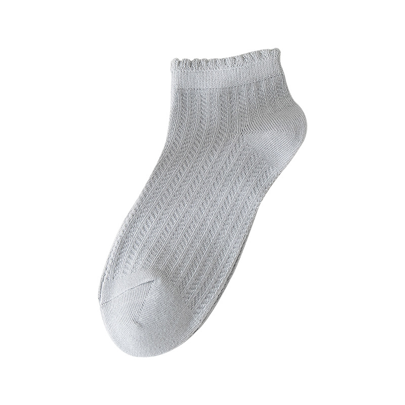 Summer thin cotton socks, women's Morandi cute Japanese-style women's socks, breathable mesh short socks, women's invisible socks Item Picture