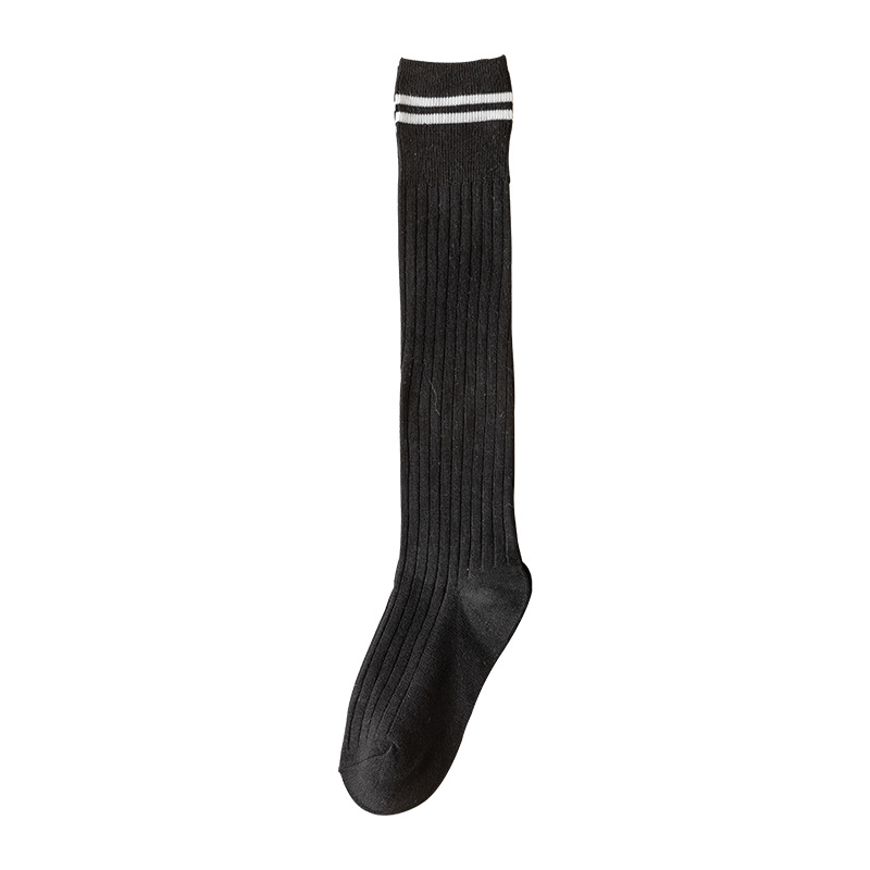 New Spring and summer calf socks for girls, Japanese solid color street JK campus socks, breathable high cotton socks for girls Item Picture