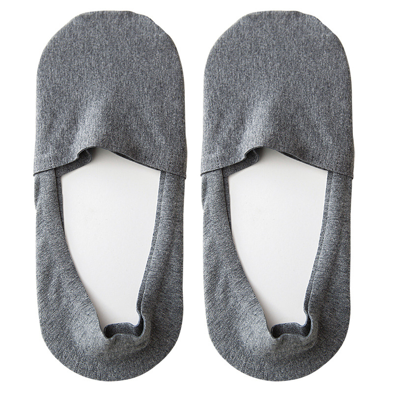 A05 Standalone packaging New men's invisible socks Cotton socks low-top shallow-mouthed anti-slip silicone modal cotton socks Item Picture
