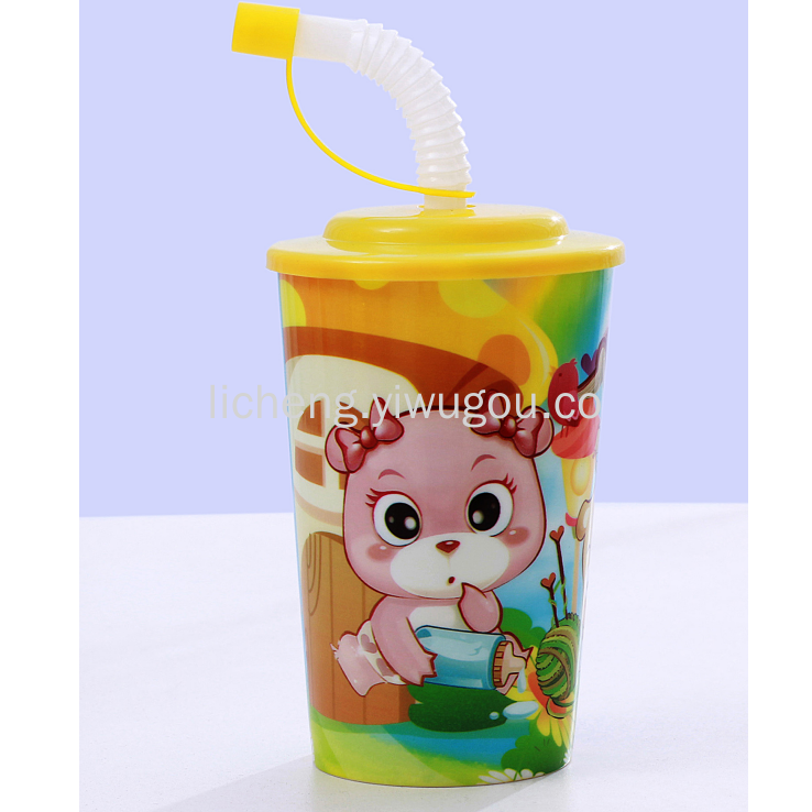 Tazas de pajita de plástico tazas de pajita tazas de plástico bebidas con tapa tazas de té de leche