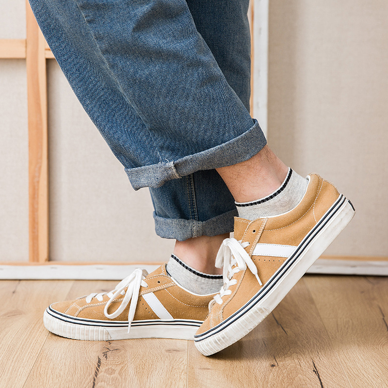 春夏款男生棉袜 细条纹棉短袜吸汗防臭男棉袜 休闲男袜袜子代发详情图4