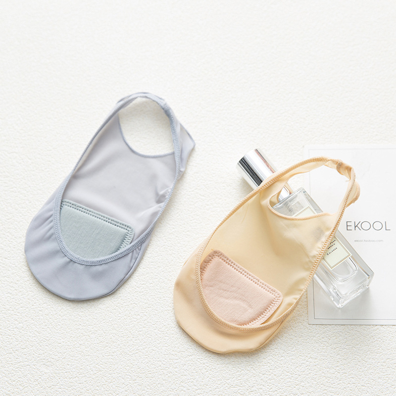 Summer high heels, shallow mouth, invisible boat socks, half-length halter, lace socks, women's cut-out anti-slip and anti-drop heel socks Specification image