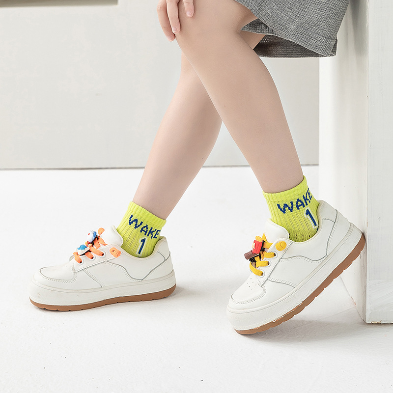 Children's socks, summer socks for boys and girls, breathable mesh, large and medium-sized cartoon mid-calf socks, sent by the manufacturer Specification image