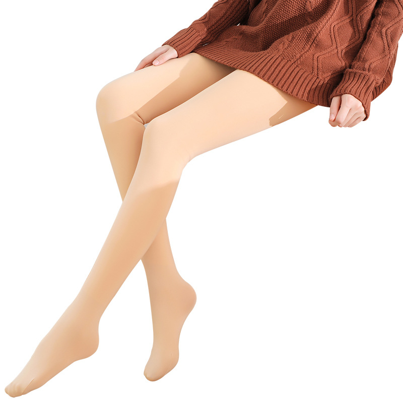 2020秋冬新款仿锦纶打底袜 女士220g打底连裤袜 分层踩脚一体裤详情图5