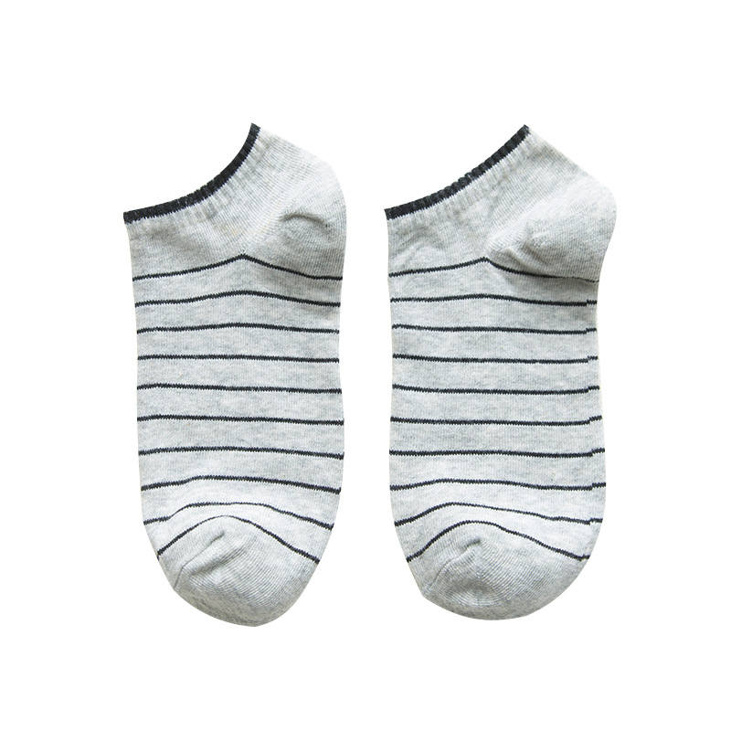 春夏款男生棉袜 细条纹棉短袜吸汗防臭男棉袜 休闲男袜袜子代发详情图5