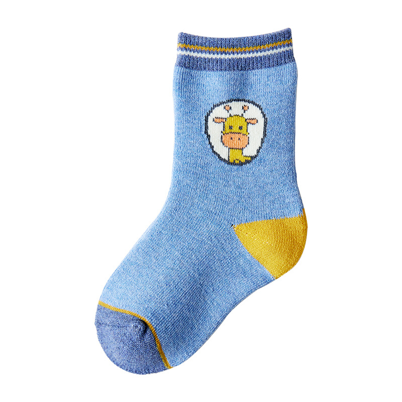 2021 Cartoon children's Socks Winter thickened loop mid-calf socks for baby boys warm socks one-piece delivery Item Picture