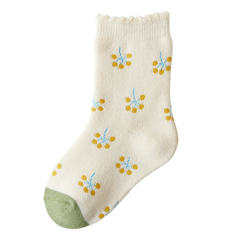 Children's socks for autumn and winter: Thickened loop cartoon mid-calf cotton socks. Children's socks for 1-12 years old. Available for medium and old children. Factory delivery Item Picture