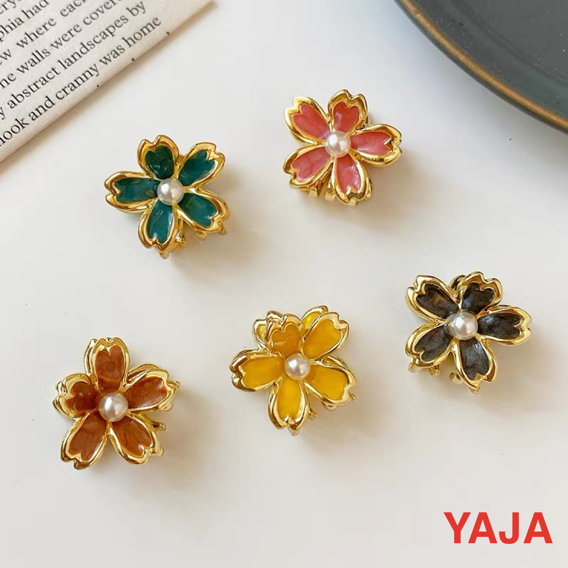 Yong Ai Jiu Ai Daisy hair clip, small grab clip, fringe clip, top clip, back of the head, simple style in headwear, teenage girl's hair accessory