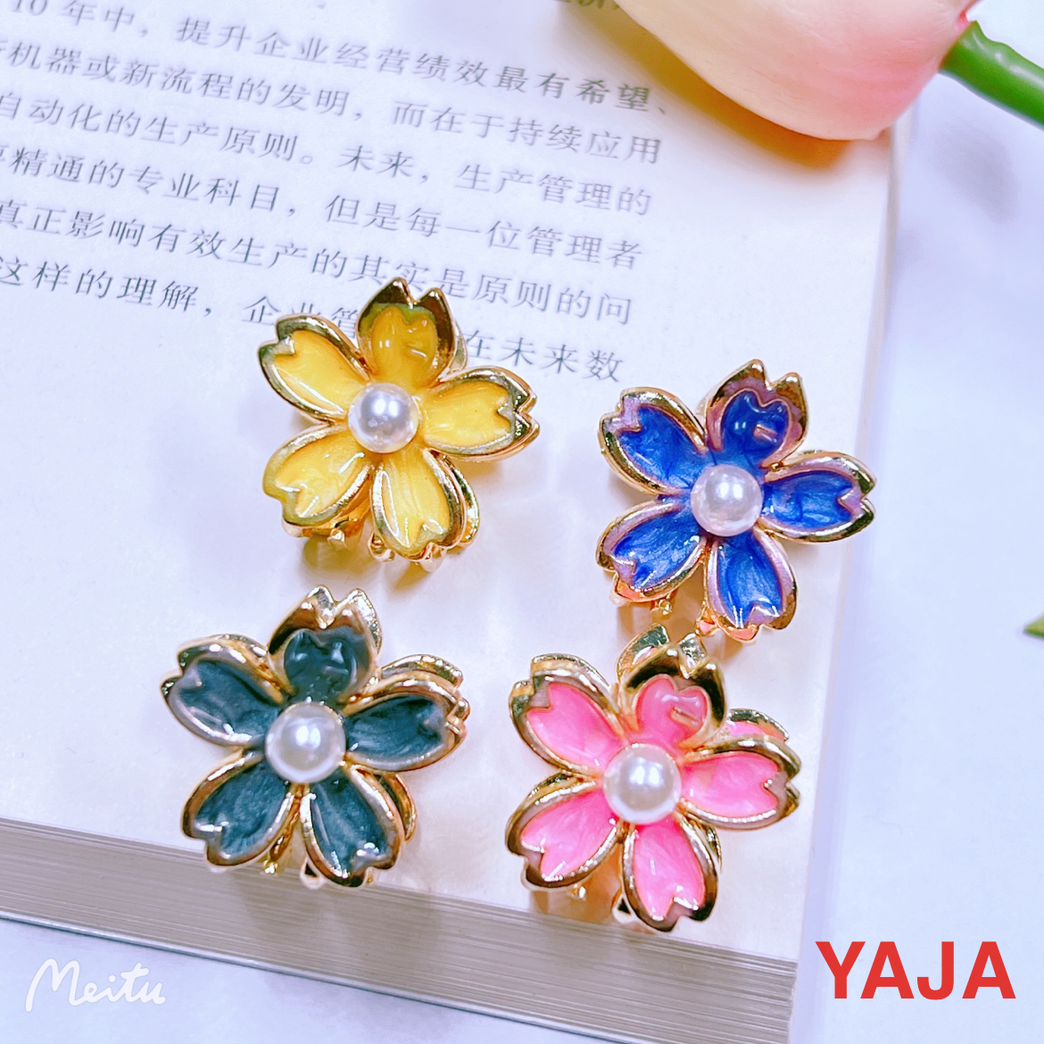 Yong Ai Jiu Ai Daisy hair clip, small grab clip, fringe clip, top clip, back of the head, simple style in headwear, teenage girl's hair accessory Item Picture