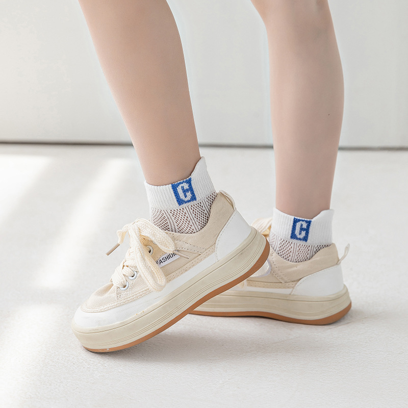 Summer thin children's socks, mid-calf socks for boys and girls, breathable thin mesh cotton socks, sent by the manufacturer details Picture