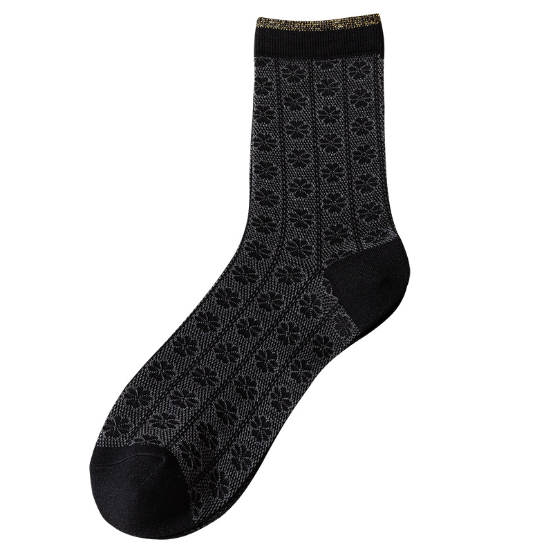 Summer women's casual mid-calf socks, thin breathable mesh cotton socks, long socks, solid-colored women's socks, one-piece consignment Item Picture