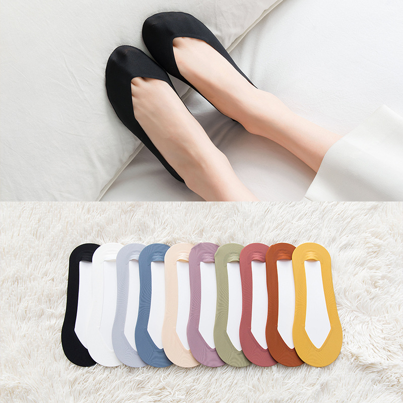 Summer ship socks women thin shallow mouth non - slip socks high heels invisible socks women cotton bottom socks wholesale