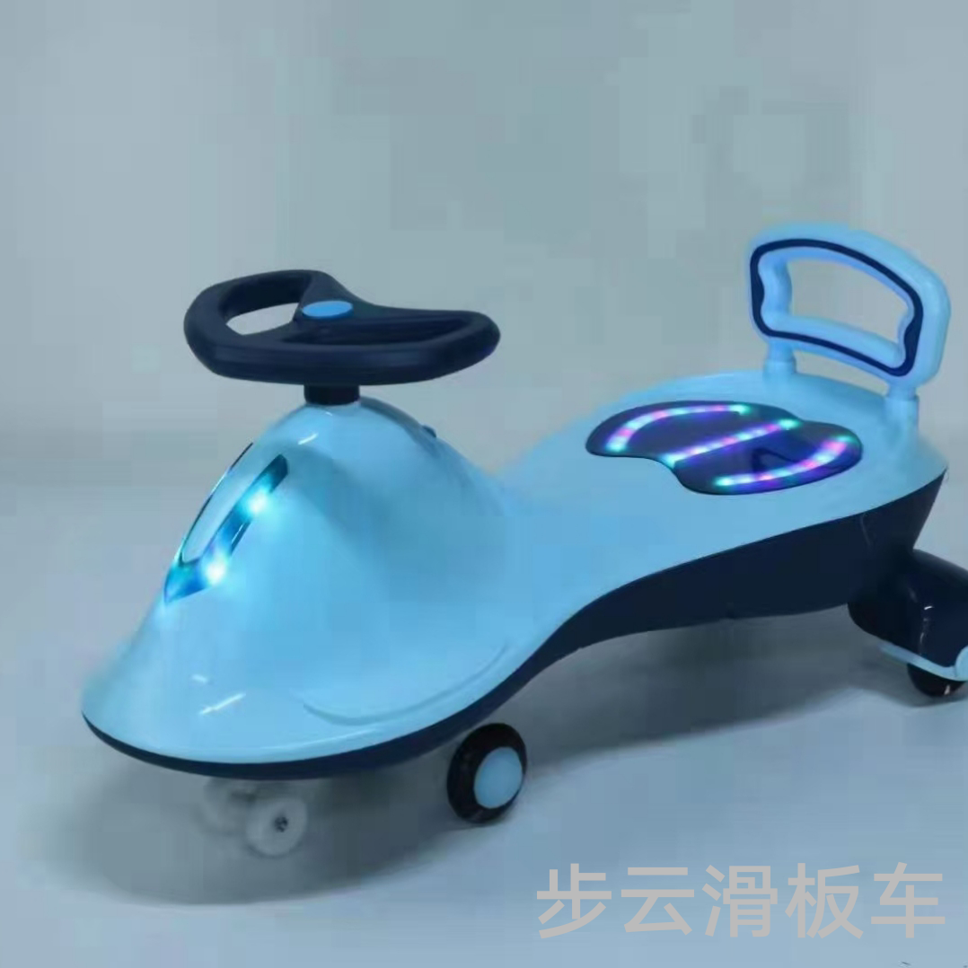 The Buyun children's twist cart features seats with lights, backrests, pu wheels with lights and anti-rollover wheels Specification image
