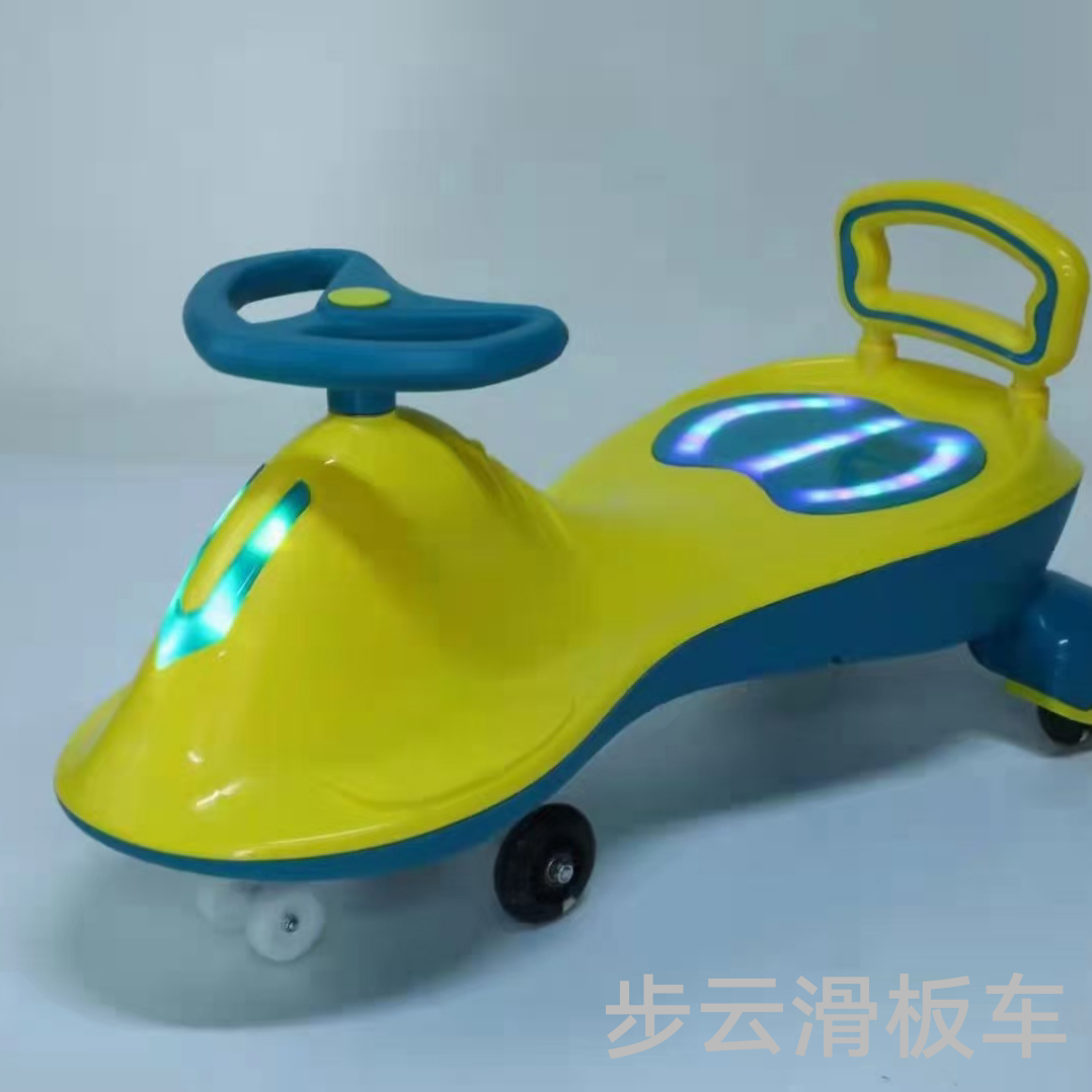 The Buyun children's twist cart features seats with lights, backrests, pu wheels with lights and anti-rollover wheels