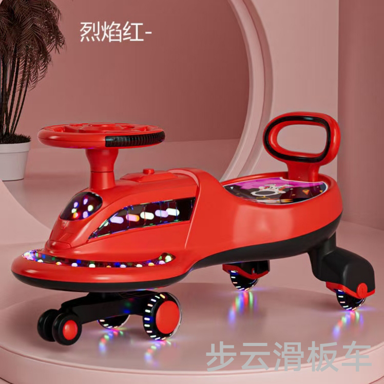 The "Bu Yun Liu Liu Che" comes with music, lights, pu wheels, backrests, side lights and a large seat Specification image