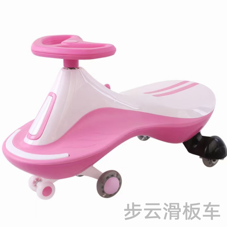 Buyun children's twist car, sliding car bag, music bag, light pu wheels with lights, swing car