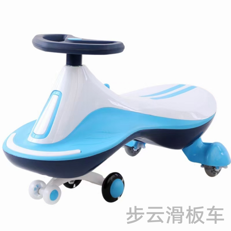Buyun children's twist car, sliding car bag, music bag, light pu wheels with lights, swing car details Picture