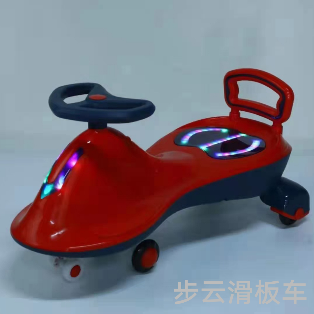 The Buyun children's twist cart features seats with lights, backrests, pu wheels with lights and anti-rollover wheels details Picture