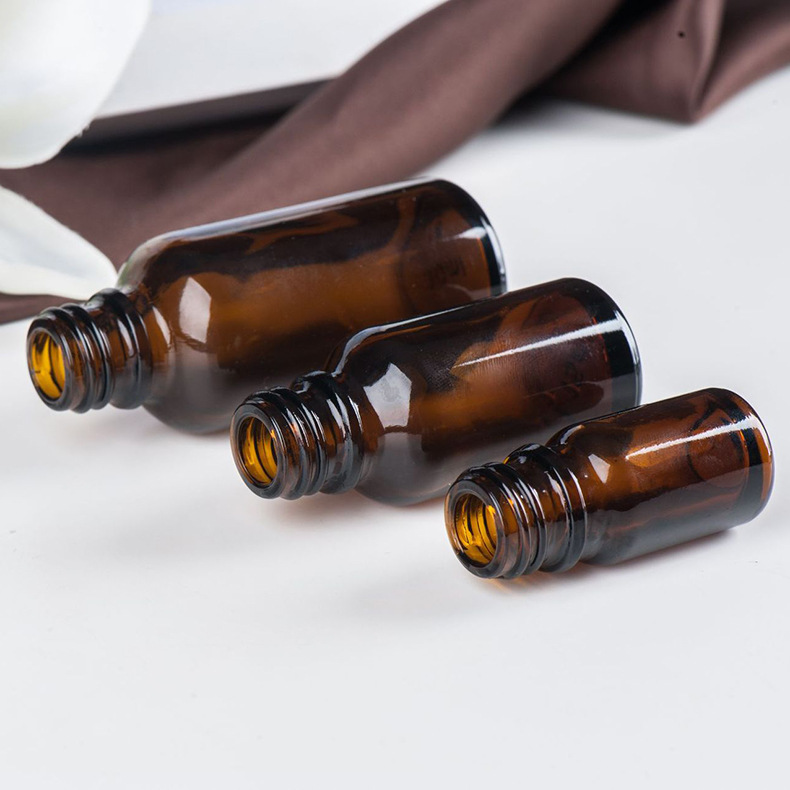 棕茶色精油瓶空瓶5-100ml黑色胶头滴管化妆品精油玻璃分装包装瓶详情图3
