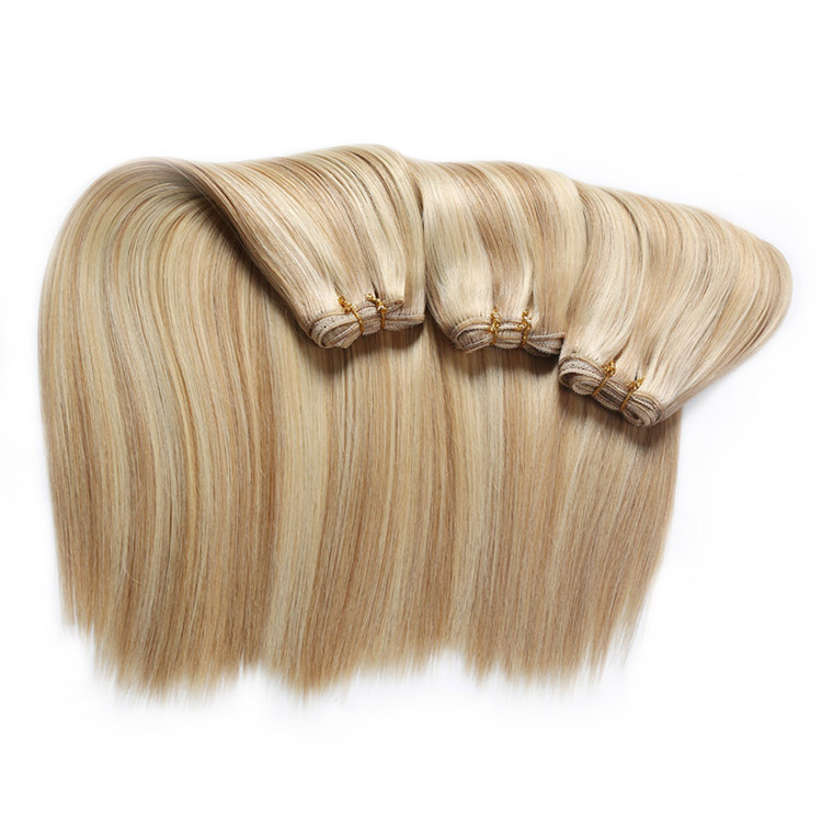 Good amplitude real person hair straight hair bw mixed color secondary color hair curtain virgin Hair 27/613 Specification image