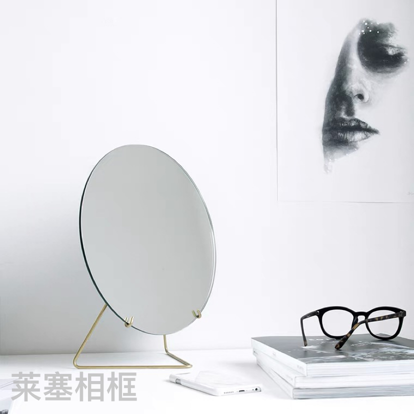 Electroplating process creative decorative items for home decoration, living room and bedroom handicrafts, cosmetic round mirrors Application Scenario