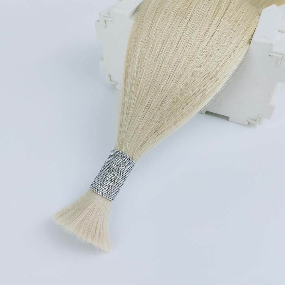 European and American real human Hair discrimination hair handle #60 Hair bulk braid high amplitude factory wholesale Item Picture