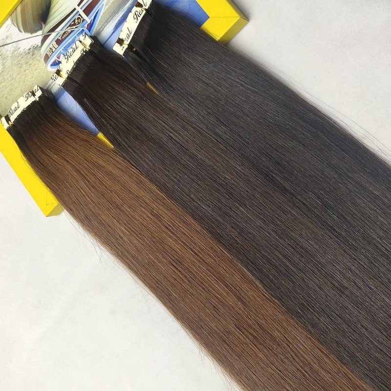 Real hair extensions, real hair traceless extensions, hair extension patches, real hair self-extensions, real person hair straightening patches Specification image