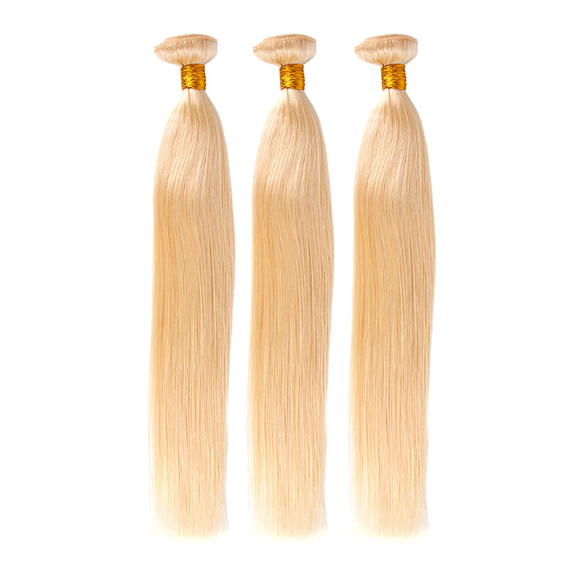 In-stock Shunfa 613 hair curtain, real person hair curtain, straight hair 100g, golden real person hair wig, cross-border inverted hair curtain Specification image