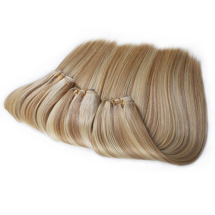 Good amplitude real person hair straight hair bw mixed color secondary color hair curtain virgin Hair 27/613