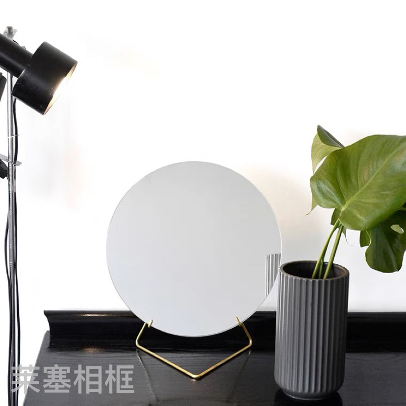 Electroplating process creative decorative items for home decoration, living room and bedroom handicrafts, cosmetic round mirrors Specification image